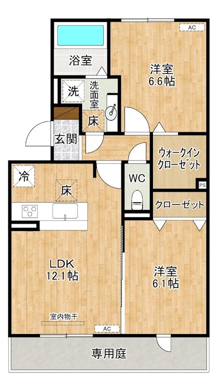 D-ROOM沢見 101号室 間取り