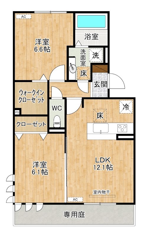 D-ROOM沢見 102号室 間取り