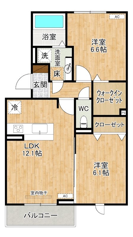 D-ROOM沢見 301号室 間取り