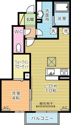 コスモ三萩野  103号室 間取り