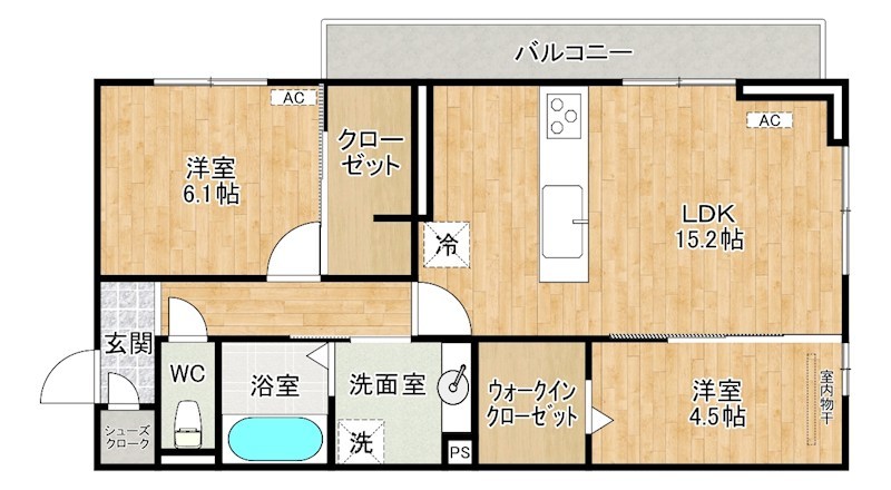 アピアランス中井 201号室 間取り