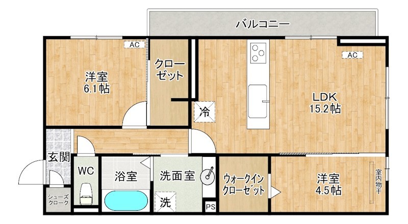 アピアランス中井 301号室 間取り