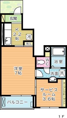 ルミナス   102号室 間取り