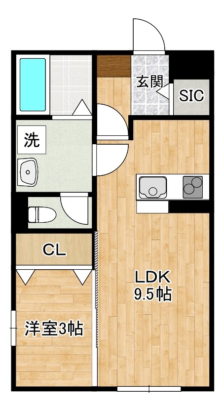 グレイストレビナ赤坂 206号室 間取り