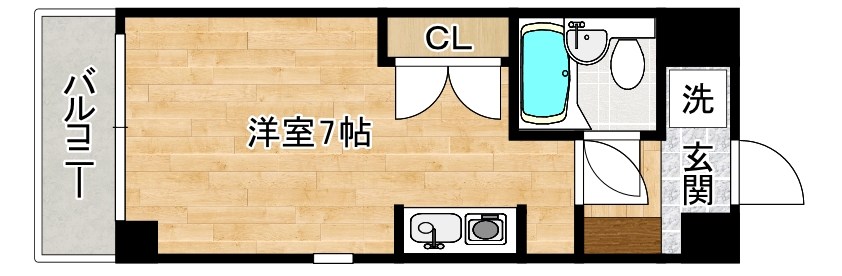 カルチェブラン  205号室 間取り