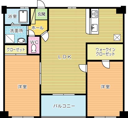 アヴニール吉志 505号室 間取り