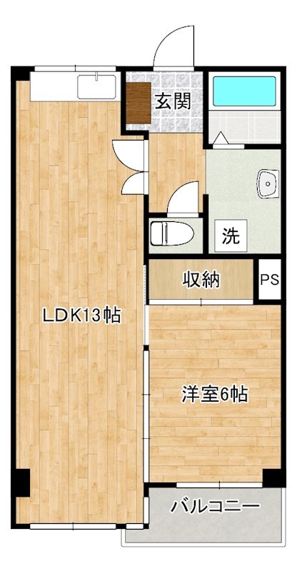 城野駅前ビル 603号室 間取り