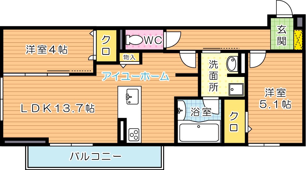 DROOM前田 202号室 間取り
