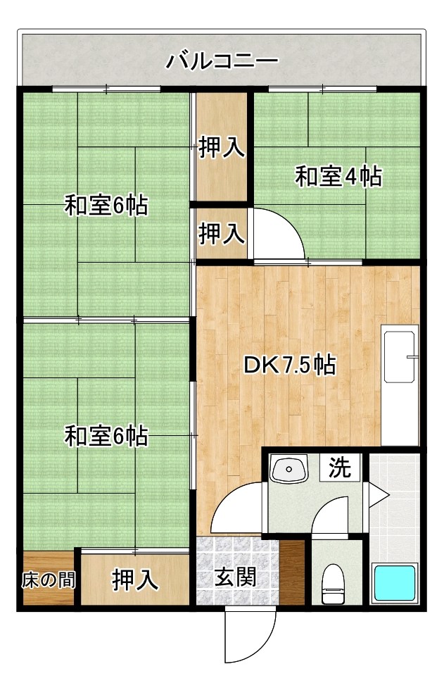 ディアライフ赤坂 502号室 間取り