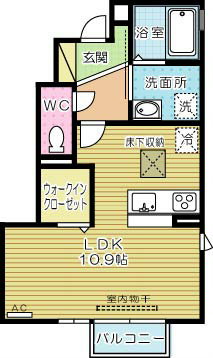 D-room白銀 101号室 間取り