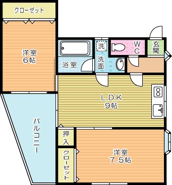 エミナースⅡ 302号室 間取り