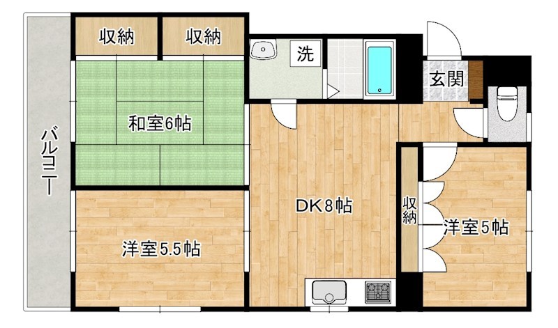 プレアール足立  301号室 間取り