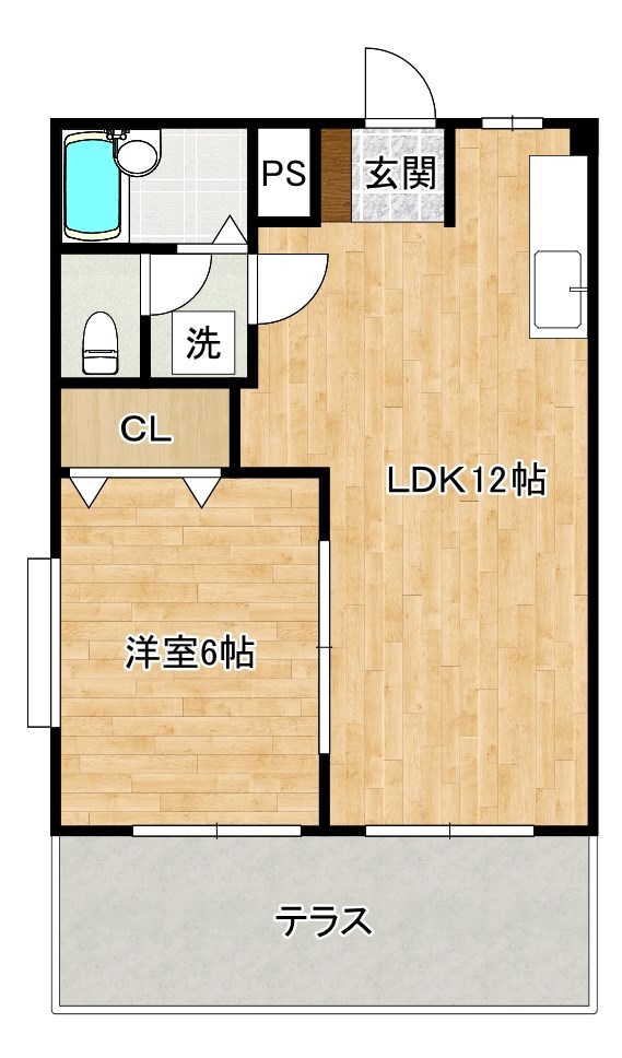 コーポ恵里 103号室 間取り