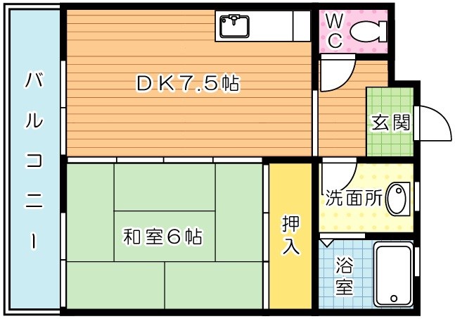 コンプレート中津口 702号室 間取り
