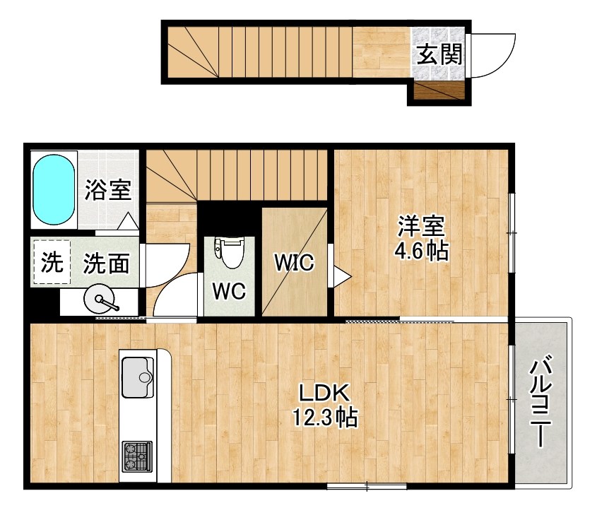 ラヴィベール 201号室 間取り