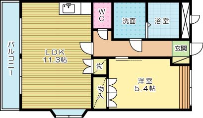 ボンヌール植田 501号室 間取り