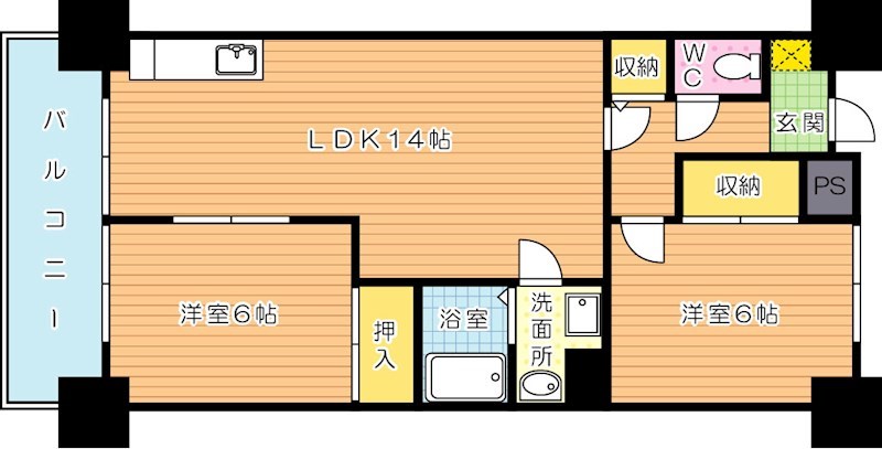 フェルト730  704号室 間取り