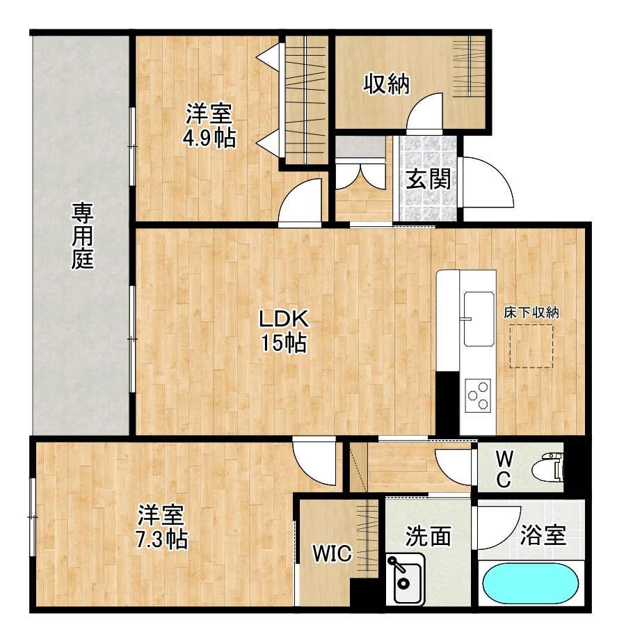 シャーメゾンシエロ  103号室 間取り
