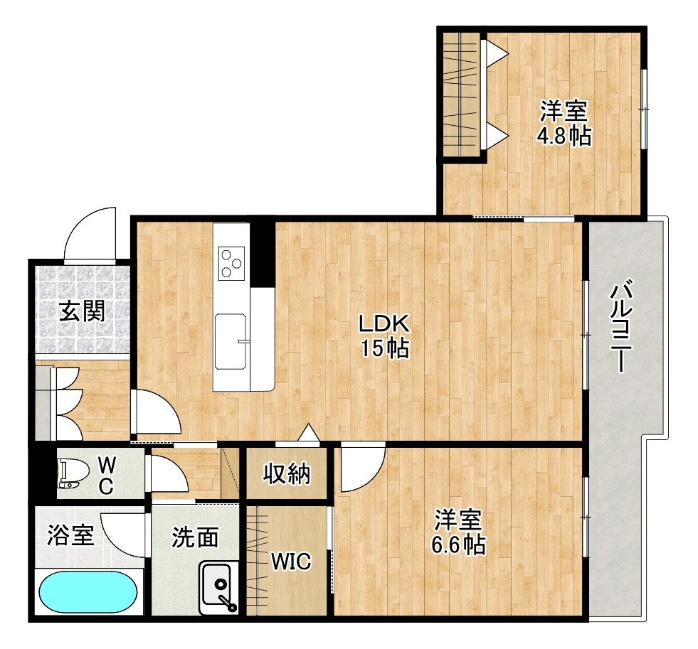 シャーメゾンシエロ 202号室 間取り