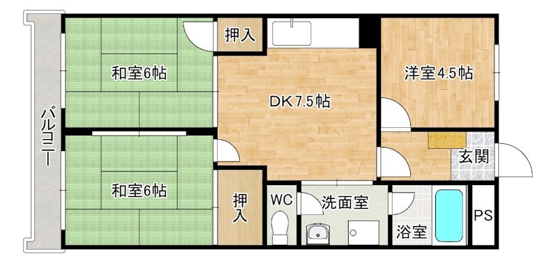 シャトレ沼本町Ⅱ 302号室 間取り
