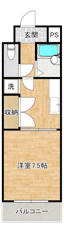 グランドアイ小倉 103号室 間取り