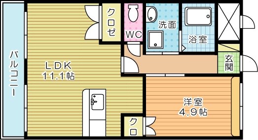 プランドールアムールＳＹ  102号室 間取り