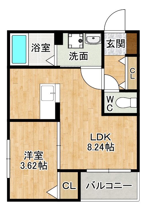 サニーガーデン銀座 102号室 間取り