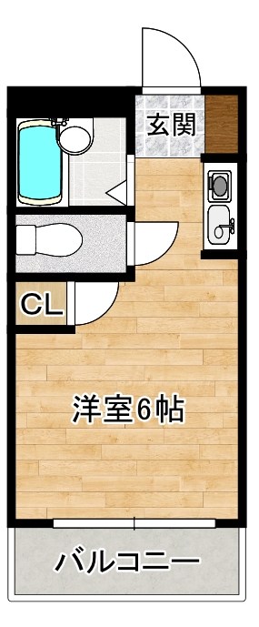 第2北九大前スカイマンション  706号室 間取り