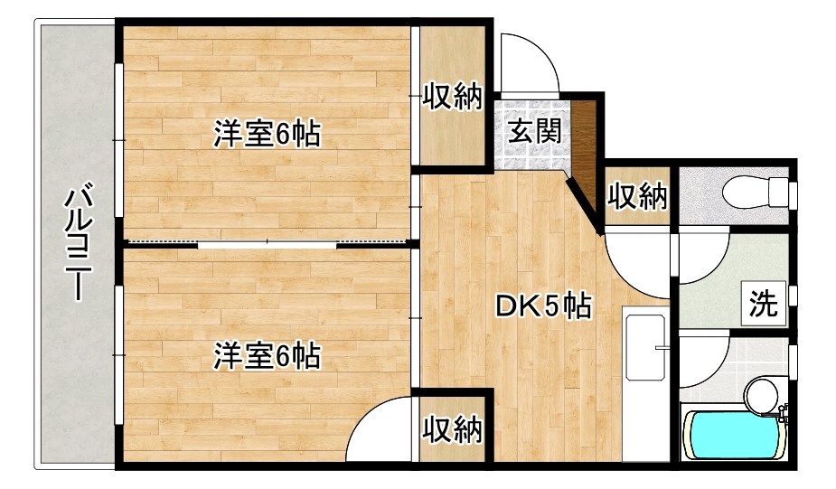 第三白石ビル  406号室 間取り