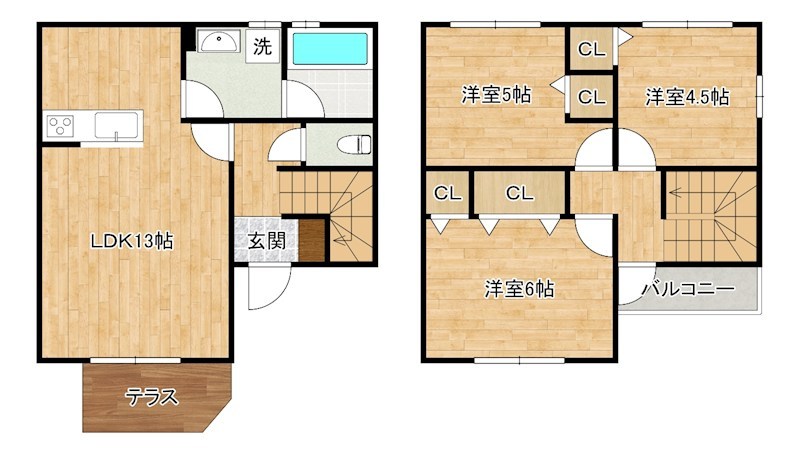 K.house　A棟 間取り
