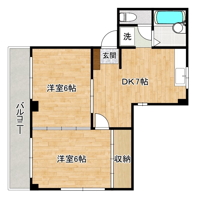 横山ハイツ  301号室 間取り
