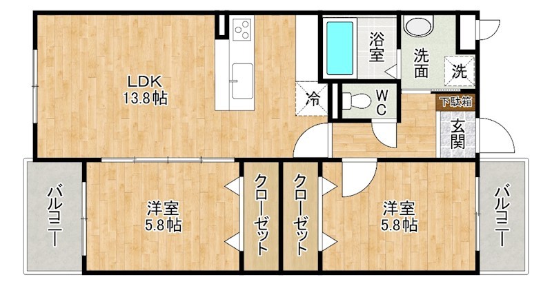 KIRA　HIAGARI（キラ日明） 105号室 間取り