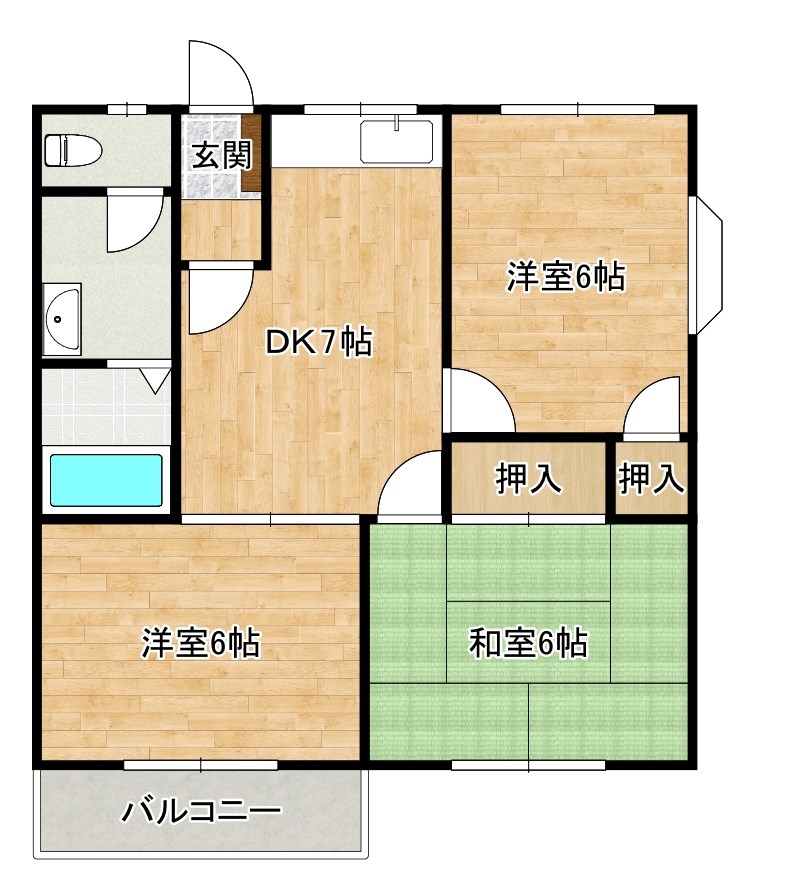 エクセルアート 103号室 間取り