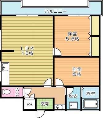 第一睦実ビル 502号室 間取り
