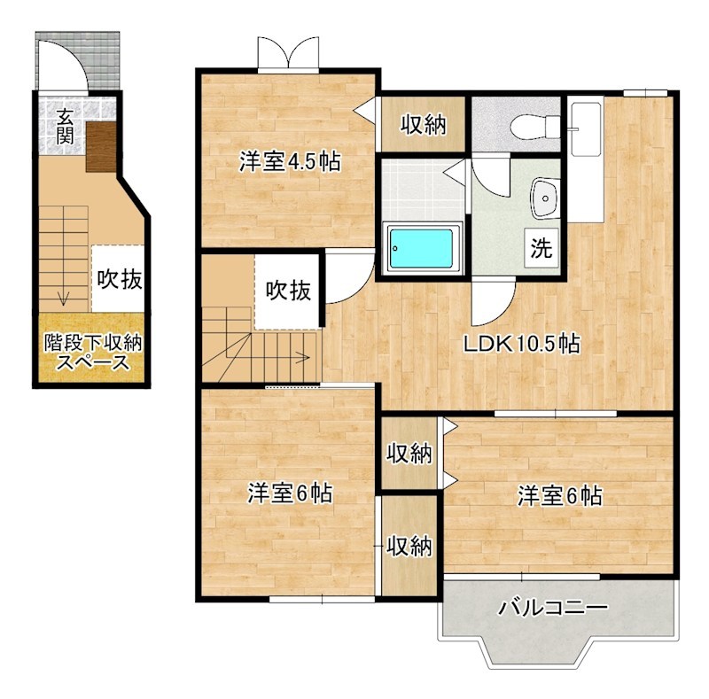 アメニティ広徳  202号室 間取り