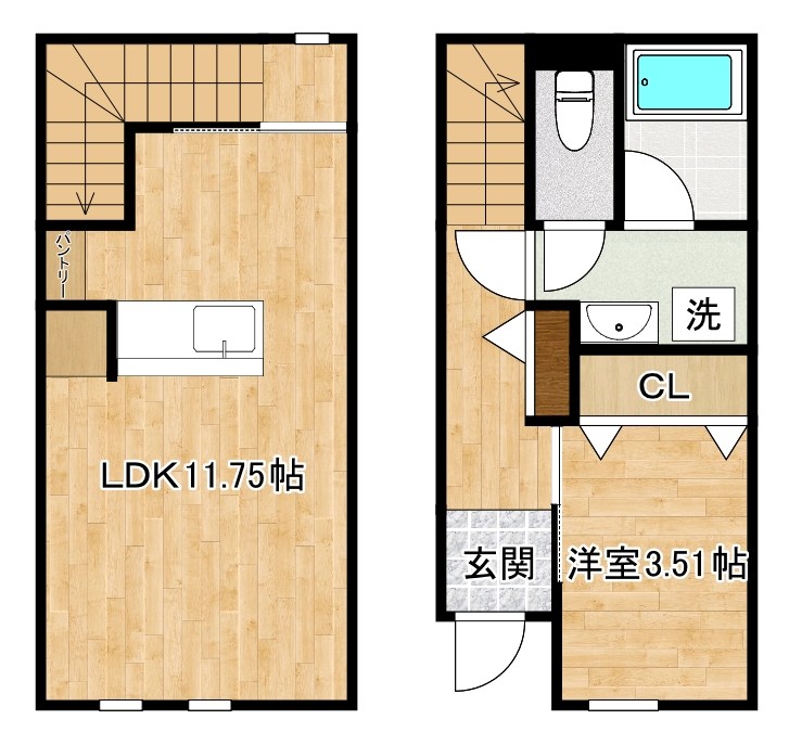 グラン若園 1号室 間取り