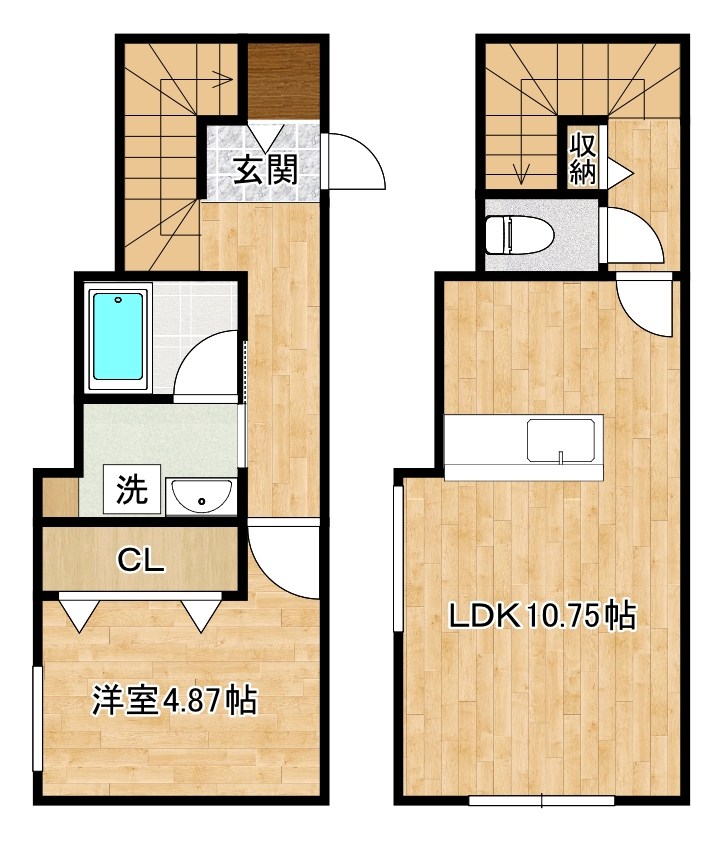 グラン若園 6号室 間取り