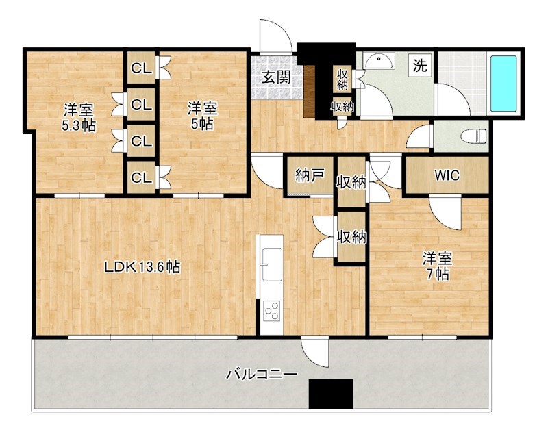 グランドメゾンガーデンシティ小倉 1504号室 間取り