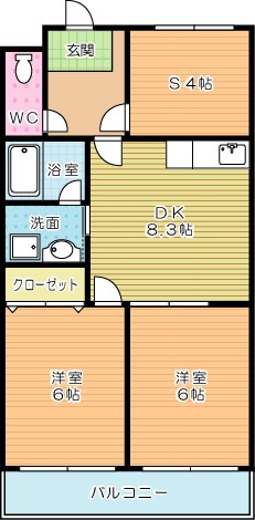 パークスクエア松島 402号室 間取り