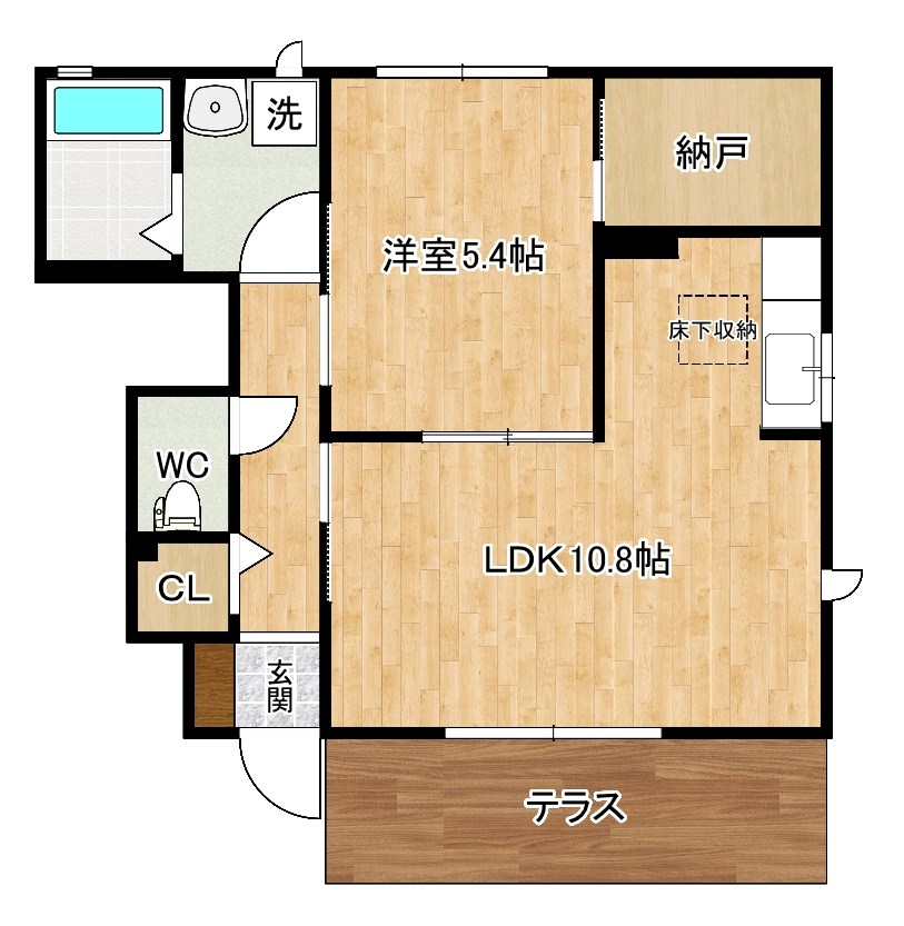 エスポアール　Ｂ棟  102号室 間取り