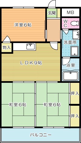 第３吉宗ビル  403号室 間取り