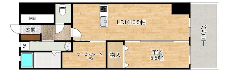 ザ・ヒルズ戸畑 1008号室 間取り