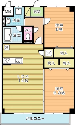 ニューガイア高野    210号室 間取り