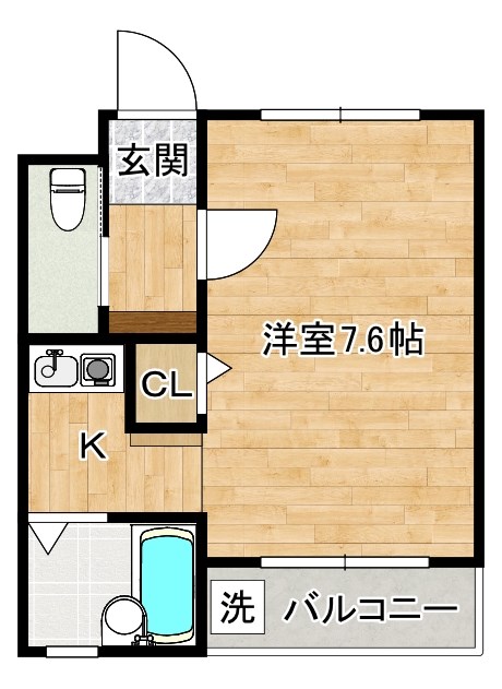 ＴＫＧ志徳 205号室 間取り