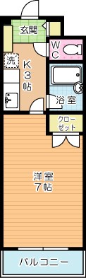 コンフォート若園 210号室 間取り