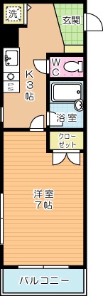コンフォート若園 201号室 間取り