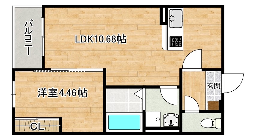 BRAVE　BASE三萩野（ブレイブベース三萩野）   202号室 間取り