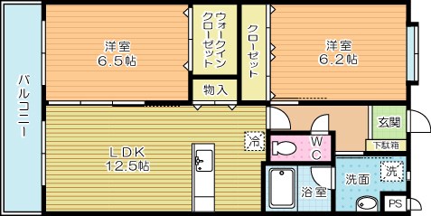 チェリーコート赤坂  202号室 間取り