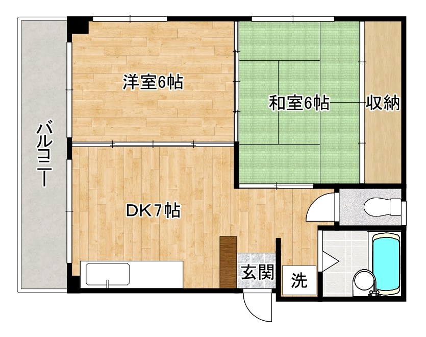 横山ハイツ  302号室 間取り