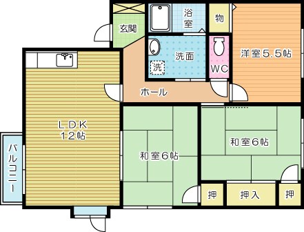クラップＣＨ　Ｂ棟 102号室 間取り